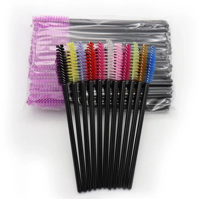 Cosmetic Eyelash Brush Crystal Mascara Wands Applicator Diamond Eyelashes brushes Disposable Make Up Extension Tools