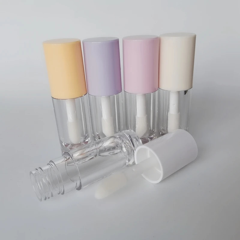 Custom Logo Round Big Wand Brush Lip Gloss Empty Tubes 6ml Lipgloss Bottles Lipblam Lipstick Packaging Containers