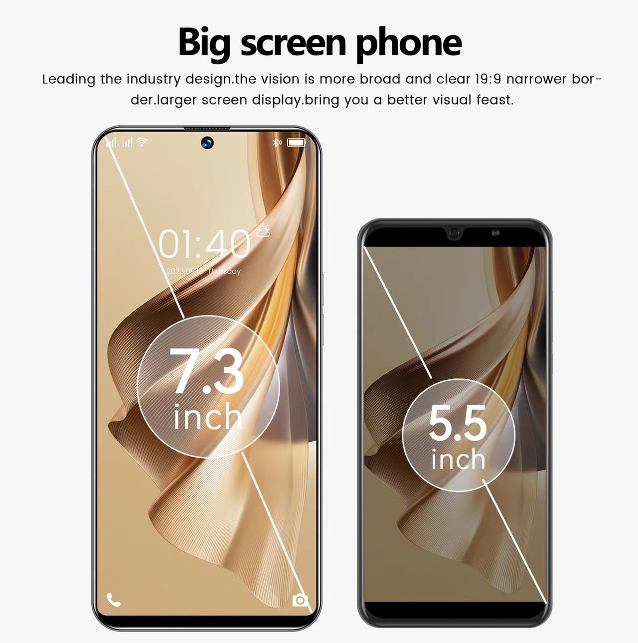 Helt ny Reno10 Pro+ Android-smarttelefon Pekskärm Färgskärm 4G 3GB 8GB RAM64GB 128GB 256 GB ROM 7,3-tums HD-skärm Smart Wake Gravity Sensor Flera språk