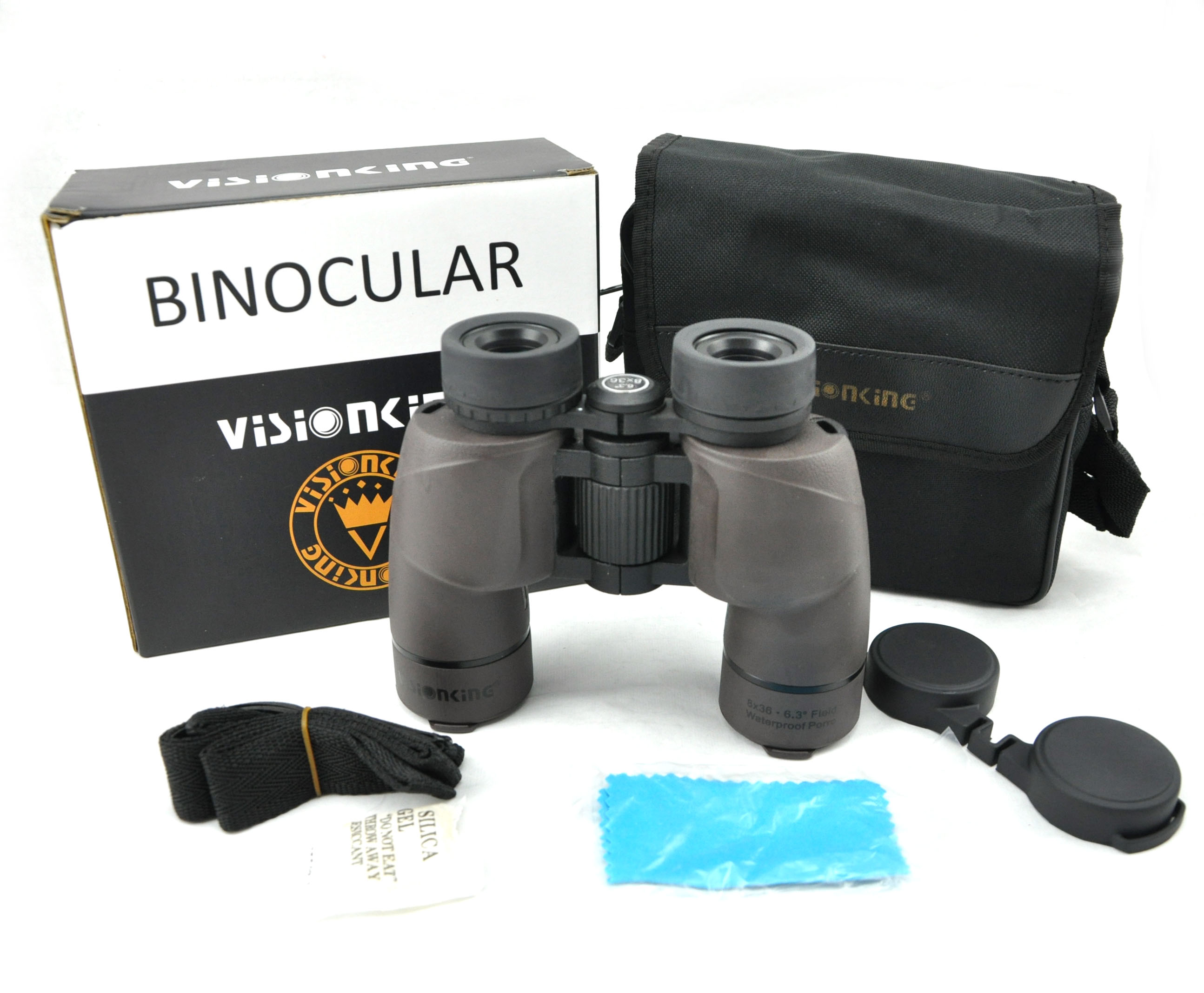 VisionKing 8x36 Krachtige Porro Binoculars Waterdichte lange afstand voor reizende jacht op sportvogelscampingapparatuur Telescoop