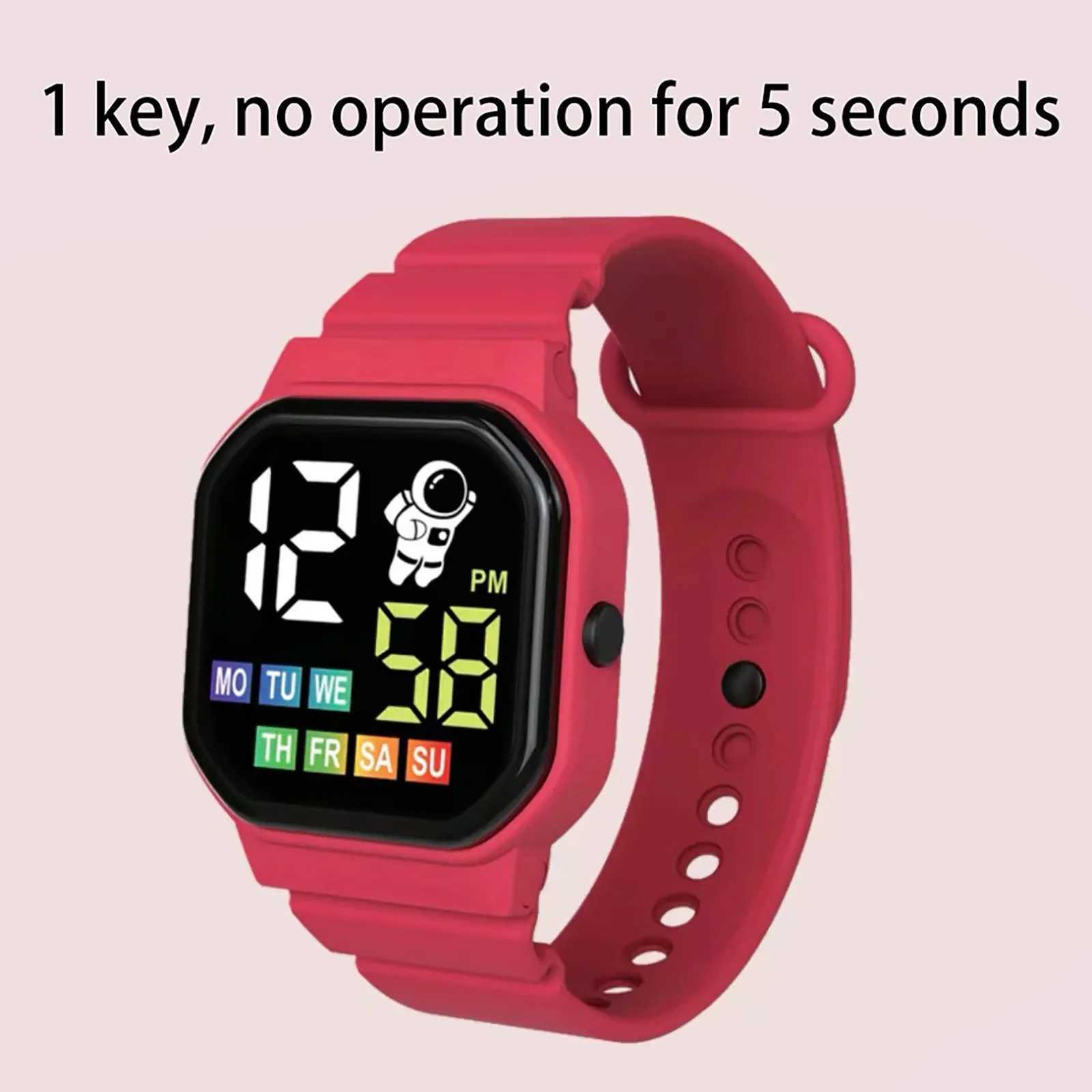 Montres pour enfants Watch Sports Watch pour les enfants Strap de silicone extérieur Montres électroniques Display Week LED Digital Smartwatch for Children