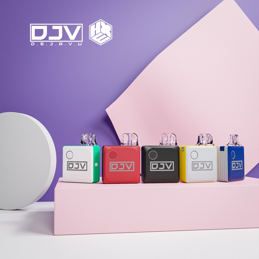 Оригинальный DJV Hex Pod E Cigarette Device Device Vape Pen 900mh 2,5 мл картриджа Pod Player Welfare Высококачественный стручок с защитником цветовой полосы Lanyard