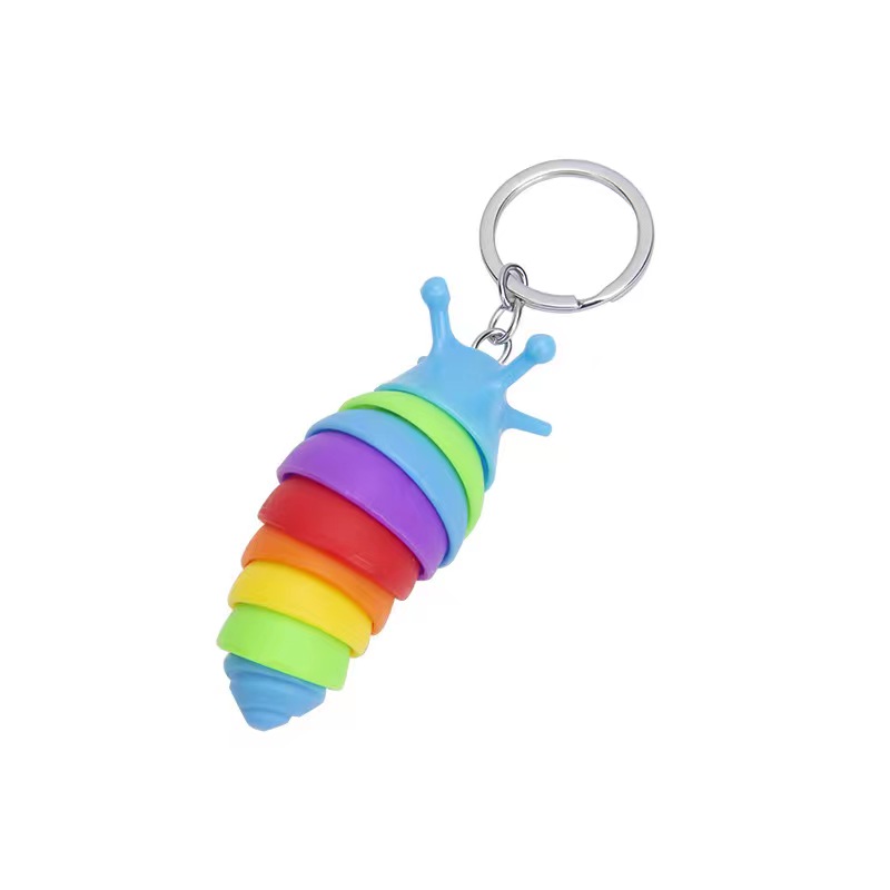 2024 New Caterpillar Slug keychain pendant Decompression keychain wholesale small caterpillar backpack pendant