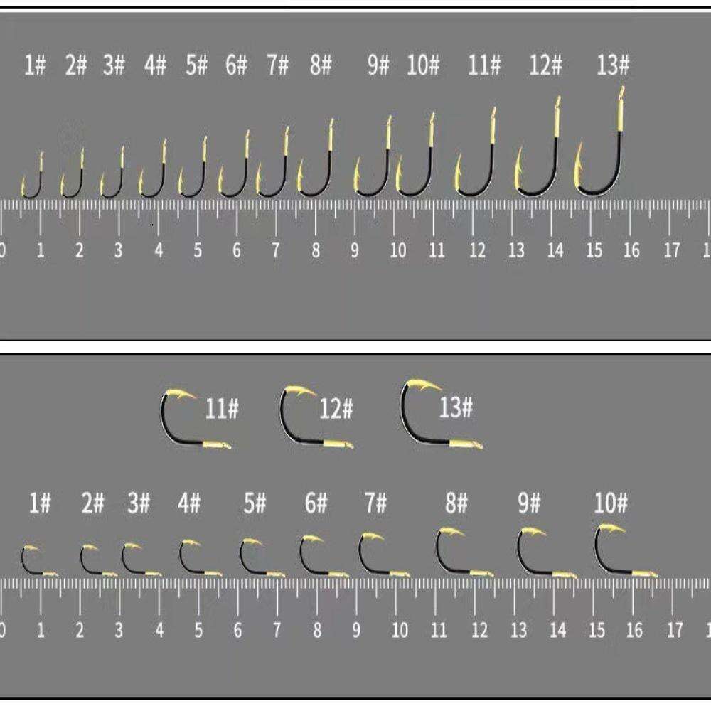 NOUVEAU 1-13 # Fishhooks fournit des crochets de pêche en acier à haute teneur en carbone