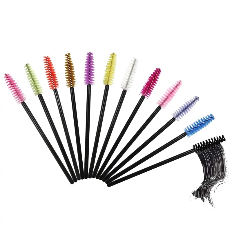 Cosmetic Eyelash Brush Crystal Mascara Wands Applicator Diamond Eyelashes brushes Disposable Make Up Extension Tools