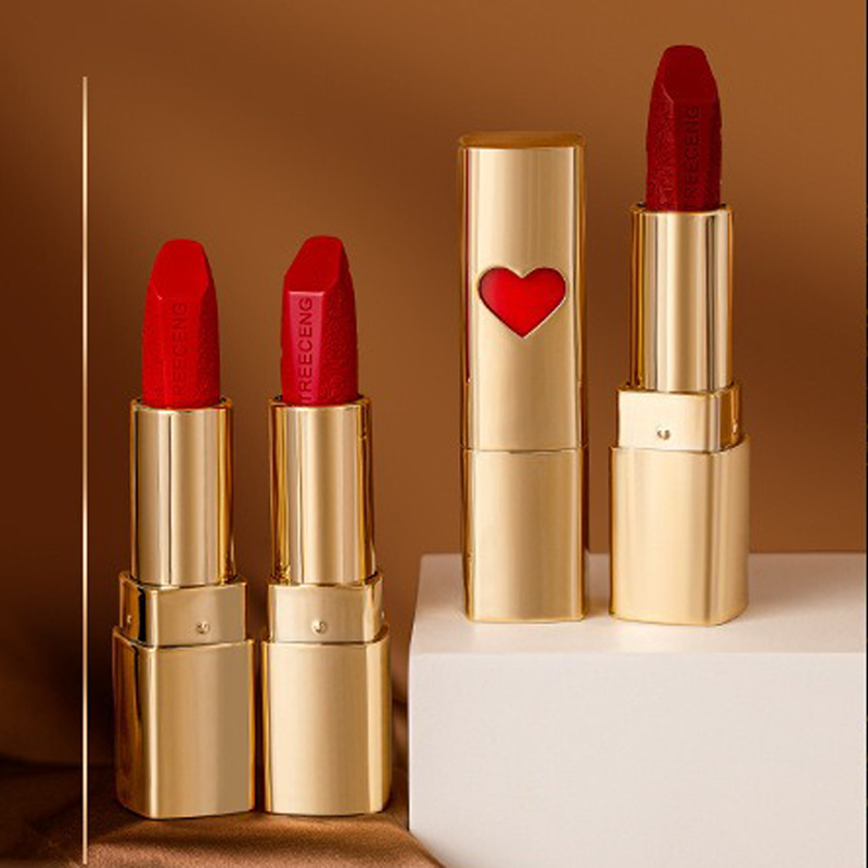 Boîte-cadeau de la Saint-Valentin Rose Sculpted Lipstick Matte Velvet Matte Hydrating Lipstick Set
