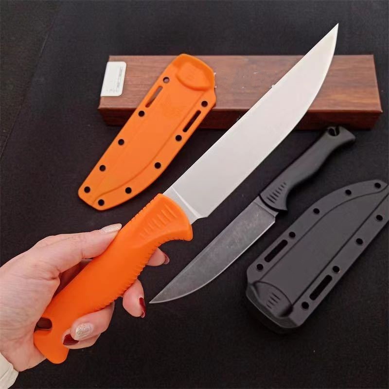 BM Knivar 15500 utomhusfasta blad Nylonfiberhandtag Knife Forging Camping Hunting Survival Tactical Rostly Steel Knives