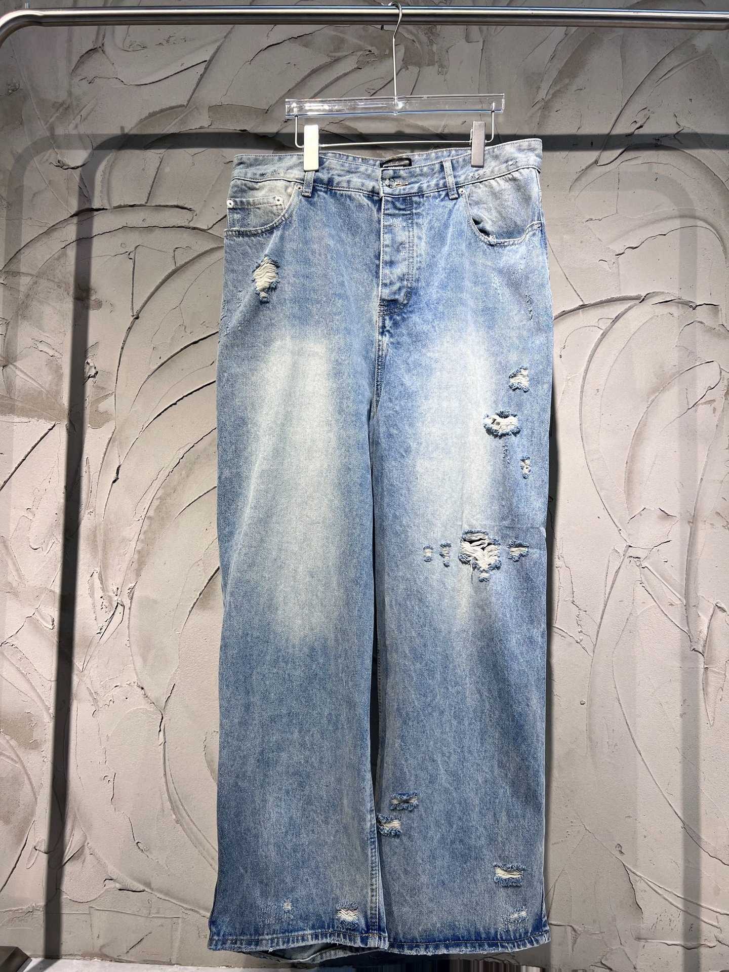 Vêtements de designer de haute qualité Paris correct jean à jambes larges usuelle polyvalente pour hommes femmes