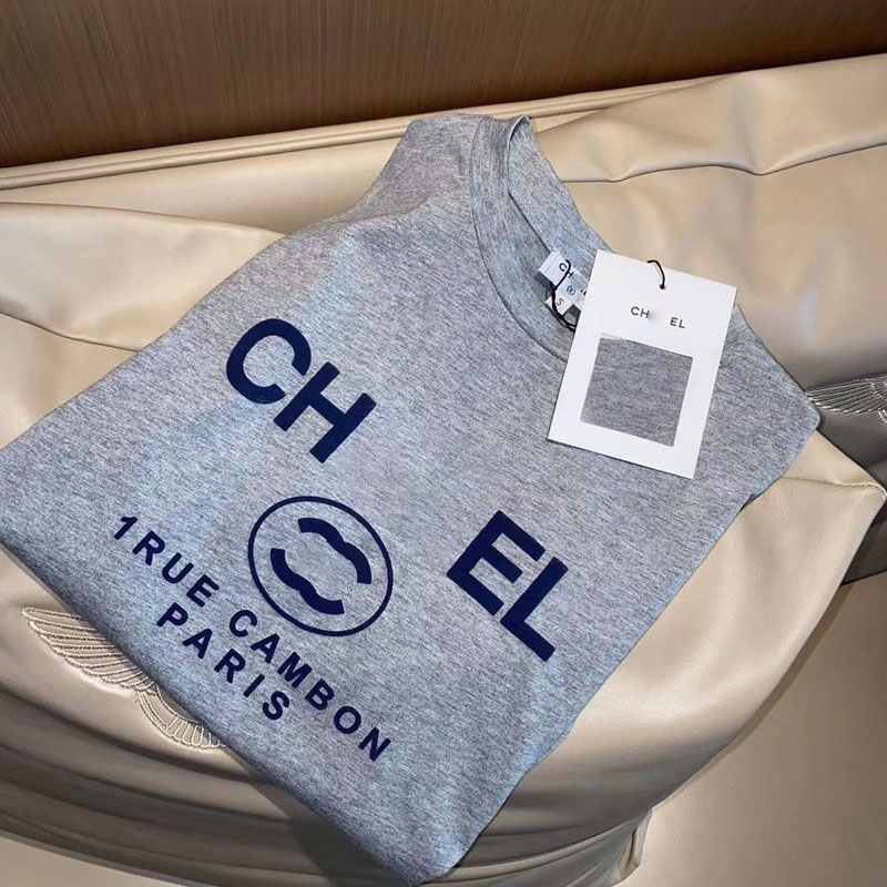 T-shirt projektant odzieży męskiej francuska moda luksus c litera plus wielkości damska okrągła szyja top