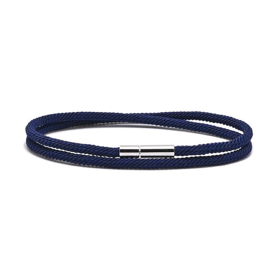 Cadeia de link Minimalista Men Bracelet Colorido Milão Corda Braslet Black Red Thread Braclet Yoga Meditação Jóias Presente para Namorado264Y