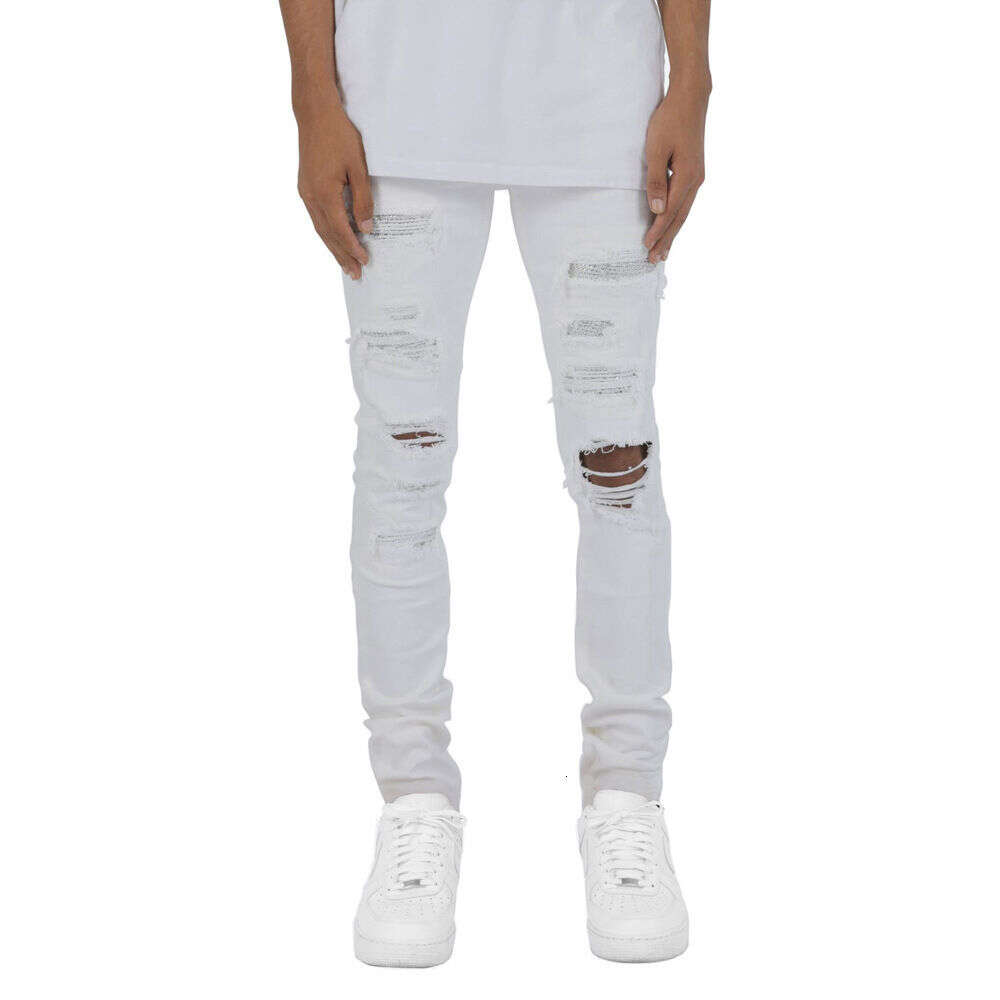 2024 Neue Designer -Nebel Jeans lila Jeans Ksubi Jeans gleiche Style High Street Mode -Außenhandel Heiße Diamant Durchbruch personalisierte schlanke, fit elastische Gottjeans