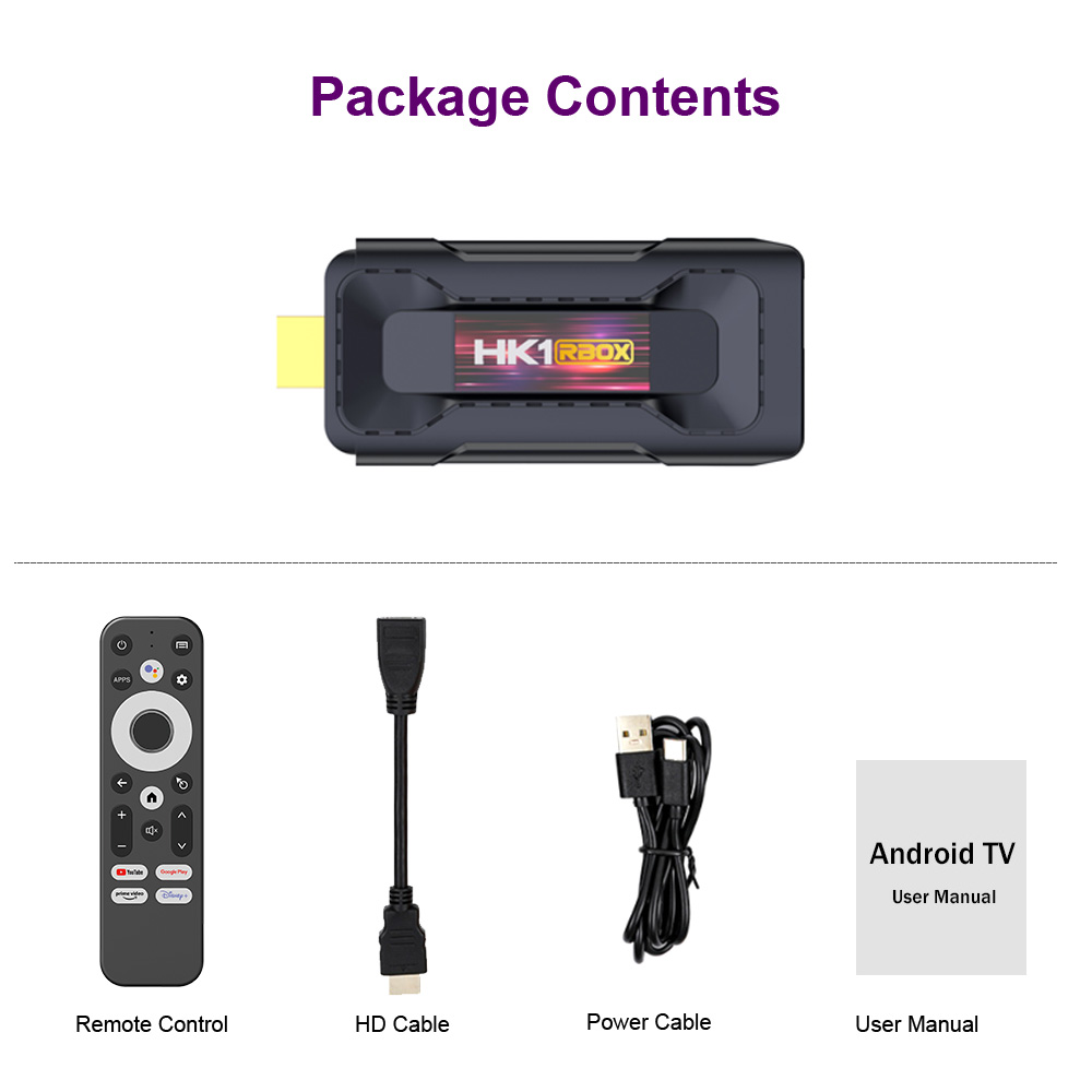 HK1 RBOX D8 TV Stick Android 13 RK3528 8K Video Decocding 4GB 32 GB ANDOIRDTV OS WIFI6 BT5.0 med BT Voice Control TV Dongle