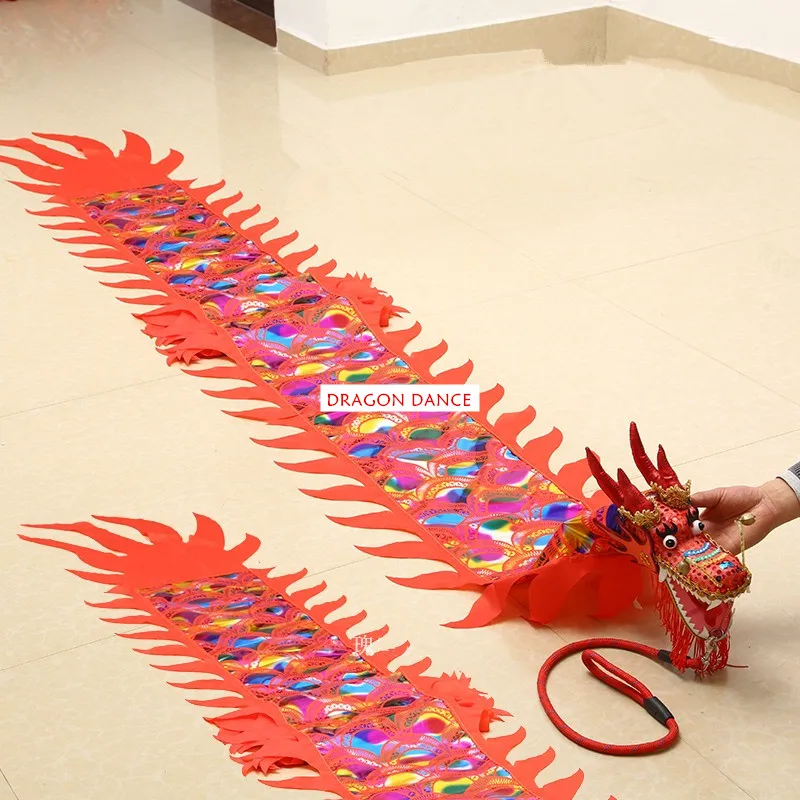 2/3/4/5 m Chinese Dragon Dance Ribbon Set Traditional Stage Performance Fitness Toys New Year Gift For Children Festival Celebration
