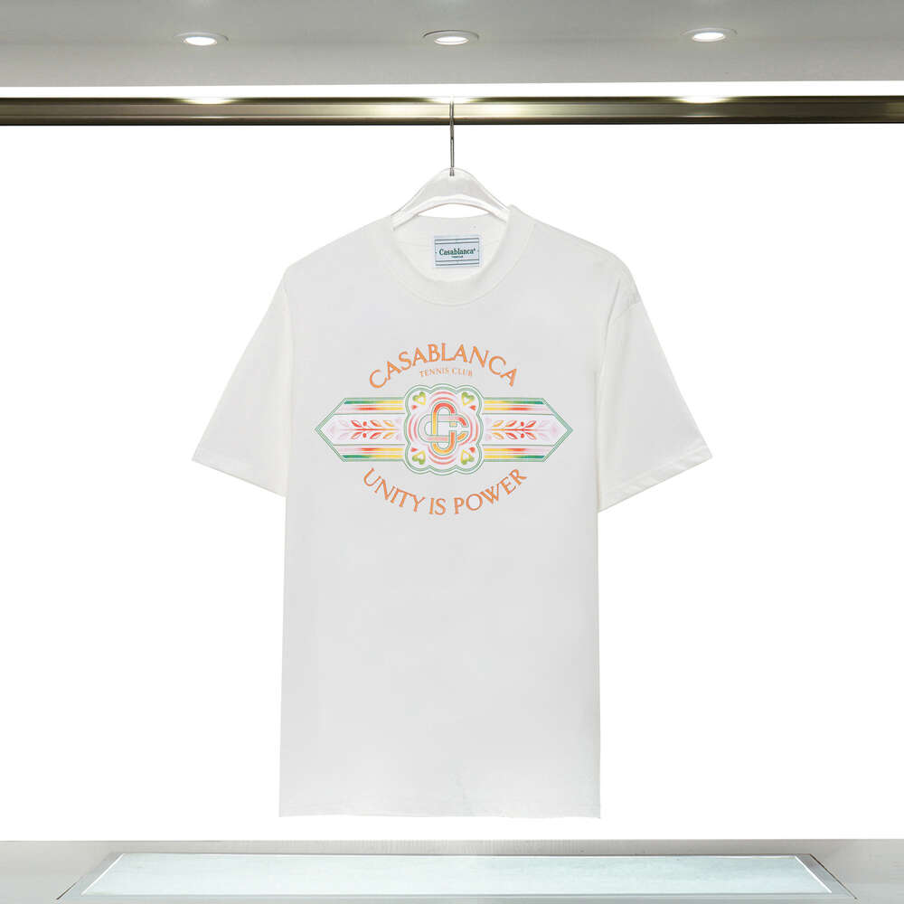 Koszulki Casablanca T Summer Nowy Casablanca Tropical Fruit Print Lose T-shirt z krótkim rękawem