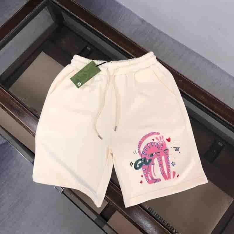 Été Nouveaux hommes Femmes Couple élastique Taille Logo Lettre de dessin animé Cartoon Impression de concepteurs Pantalon Longueur Smlxlxxl3xl4xl