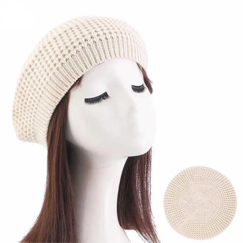 Nuy Berets Automne et hiver tricot tricot pour femmes béret Skullies Bons pour la fille D240418