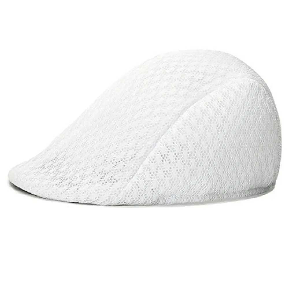 6S25 Berets British Style Women Beret Hat Men Sun Hat Golf Driving Cabbie Hat Newsboy Ivy Flat Cap Summer Cap Duck Mesh Sun Flat Cap Visors D240418