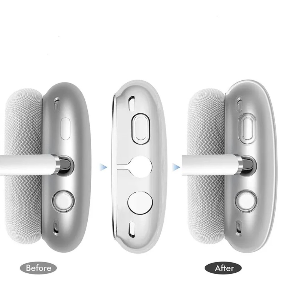 AirPodsの最大Bluetooth Earbudsヘッドフォンアクセサリー透明なTPUソリッドシリコン防水ケースAirPod Pro Maxヘッドセットカバーケース