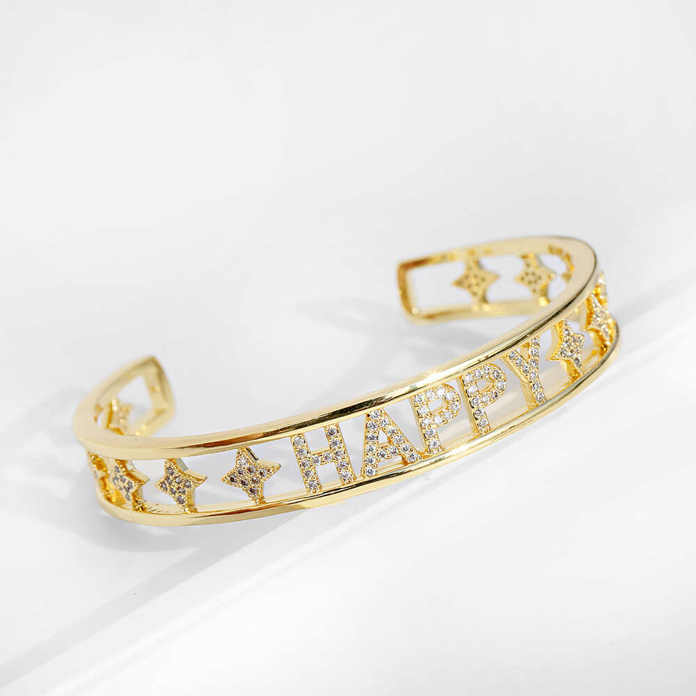 Bracciale di braccialetti di zircone cristallo oro cavo oro donne braccialetti di occhiali malvagli classici Gift la festa della mamma