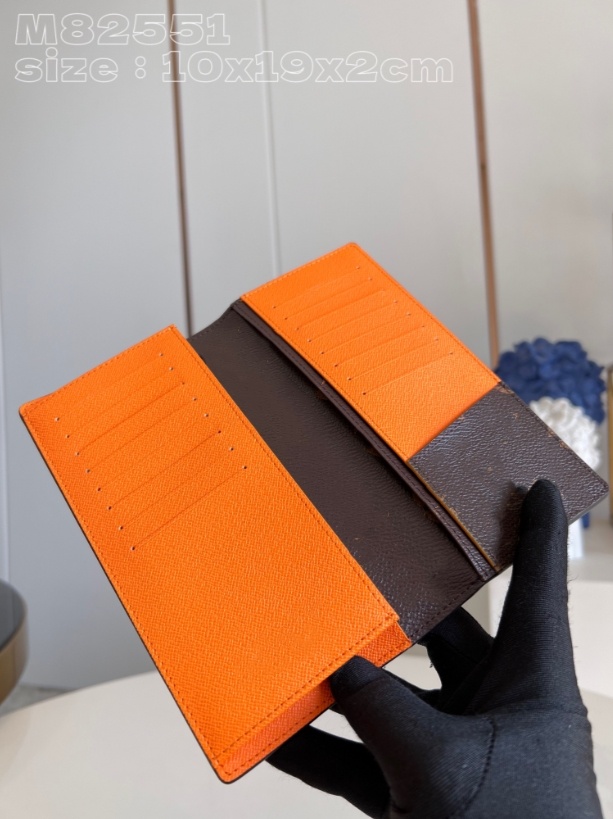 デザイナーウォレットホルダーウォレット女性本物の革のブラザウォレットクラッチロングクラシック財布付きオレンジ色のボックスカードホルダーバッグ女性バッグM82538 M82955