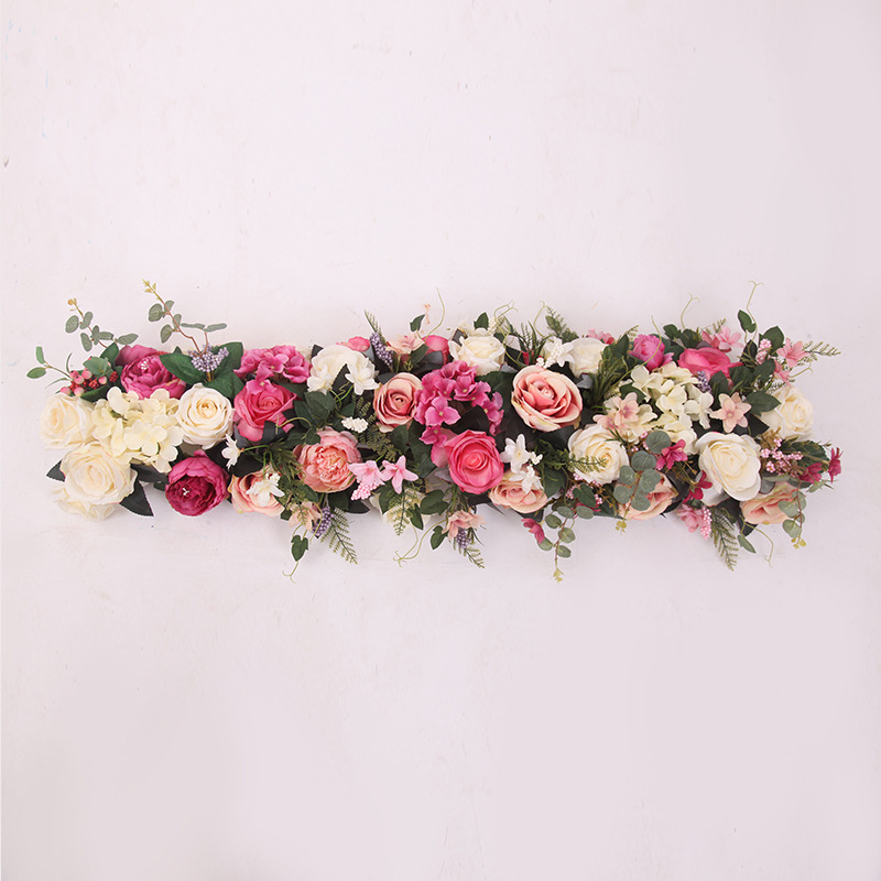 Dekorativa blommor kransar Artificial Arch Flower Row Diy Wedding Centerpiece Road Guide Decoration Party Romantic Decorative Backdr DHQMO