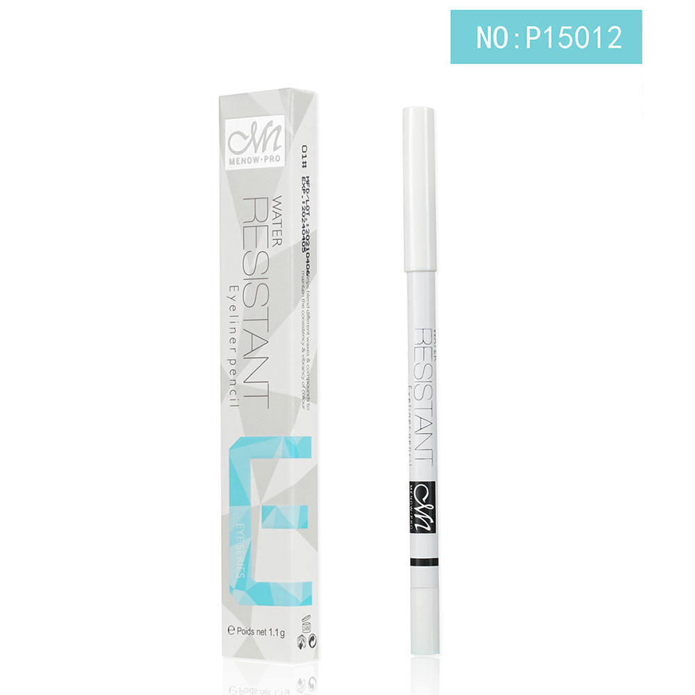 무료 배송 Menow Pro Oil-Proof High Coloring Feathering Magic Water Resistant White Eyeliner 연필