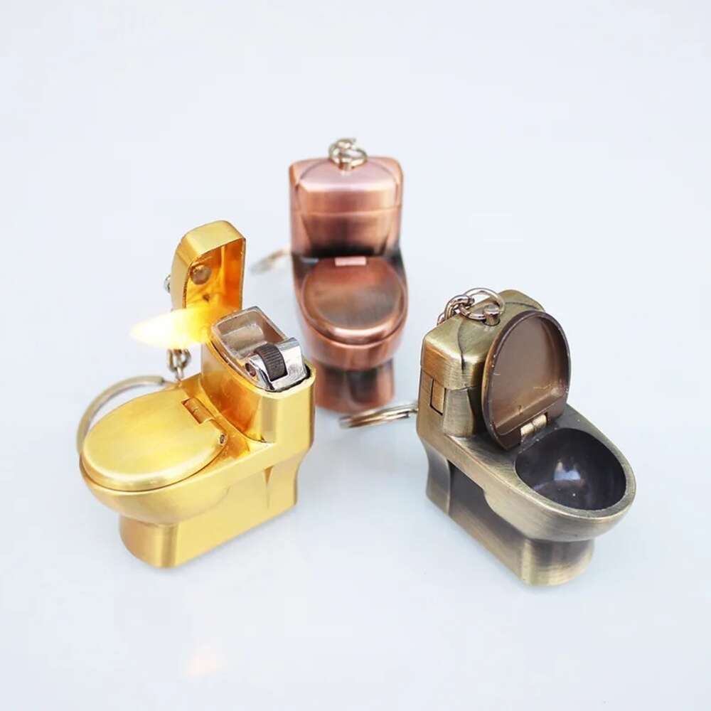 Mini Metal Toilet Portable Fire High Fire Trop Torch Igniter Butane sans gaz plus léger Festival Outdoor Trick Kitchen Gift's Men's Gift