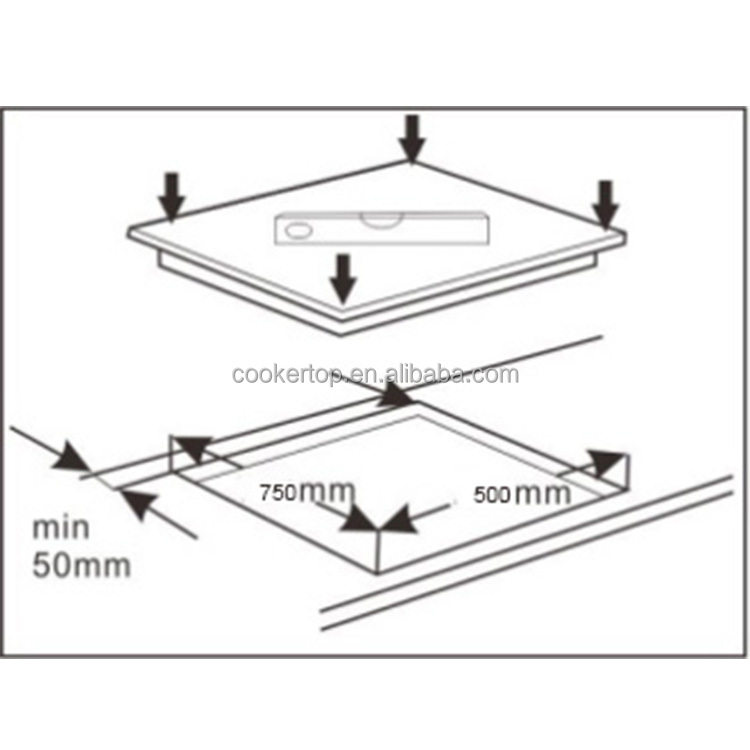 Combine Hob Induction Cooker and Gas Hob Open Hole Electric 5 Plates Stove Electrical Appliances