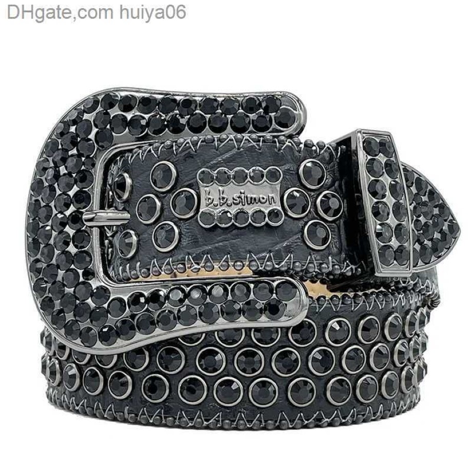 Мужчины женщины BB Simon Belt Luxury Designer Relt Retro Buckle Rifts Crystal Diamond Huiya06251F