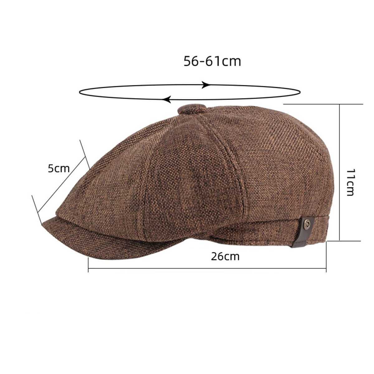 0QA7 Berets Newsboy Hat Men Beret Cabbie Driving Hunting Caps Vintage Tweed Peaky Blinders Berets Flat Peaked Cap Street Hats for Men Women d240418