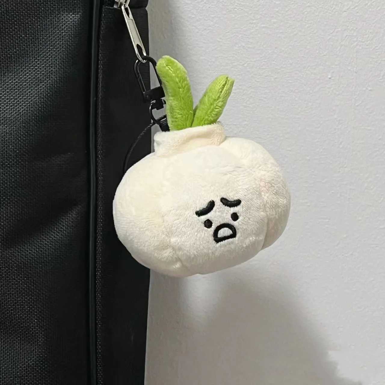 Keychains Lanyards Korean Xiaozhong Handmade Farm Series Fat Scallion Garlic Apricot Abalone Mushroom Plush Doll Bag Pendant Keychain