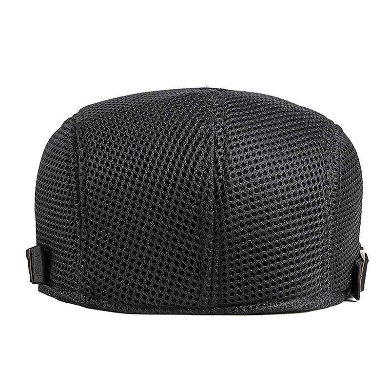 2p9h berretti da uomo cappelli casual berretti berretti la primavera Autumn Flat Cap a maglie traspirante Cappelli a punta di berretto a punta golf Cappello da golf D240418