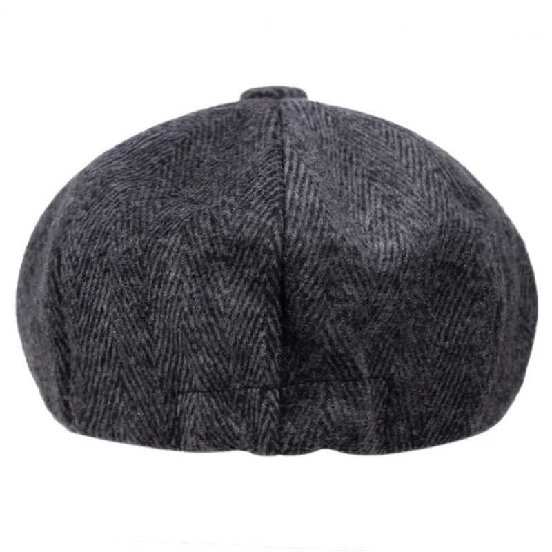 CUAV Berets 2023 Tata Winter Warm Feel Octagonowa czapka męska newsboy kapelusz mężczyzna wełniany berety D24418