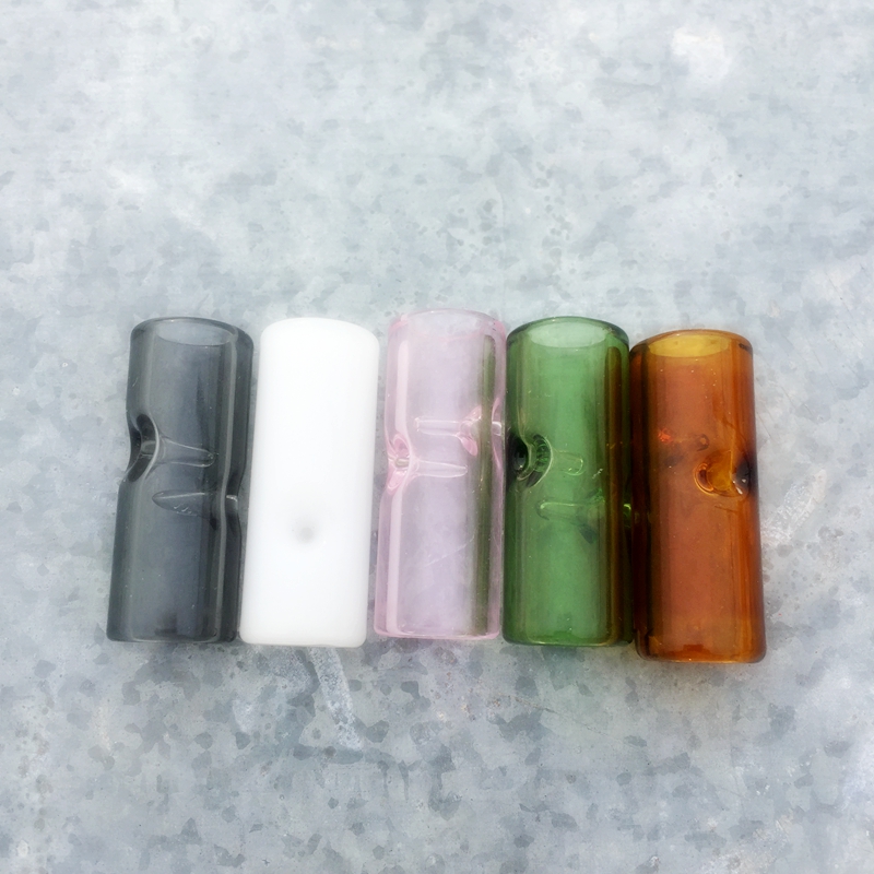 Colorful Pyrex Thick Glass Smoking Catcher Taster Bat One Hitter Pipes Innovative Dry Herb Tobacco Preroll Cigarette Cigar Cone Horn Holder Tips Mouthpiece DHL