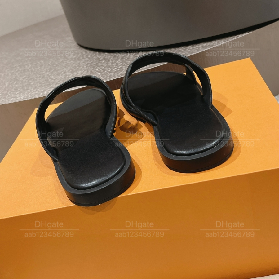Top espelho de qualidade clássica designer de designer de designer de couro sandálias famosas homem sandale ao ar livre chinelo chapado de fundo de verão sandal de praia casual 39-45 tamanho com caixa