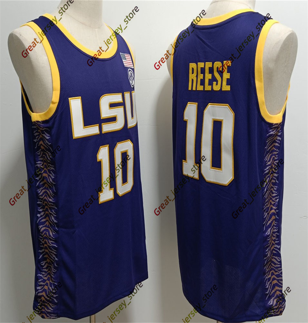 10 Angel Reese LSU Tigers Basketball Jerseys Mens Womens Stitched Hailey 11 Van Lith LSU Jersey