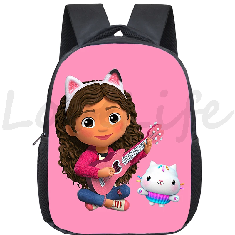 Bolsas fofas gabbys bonecohhouse mochila gabby gats school school kids mochilas primárias infantil bookbag bookbag meninas garotas rusksack mochila