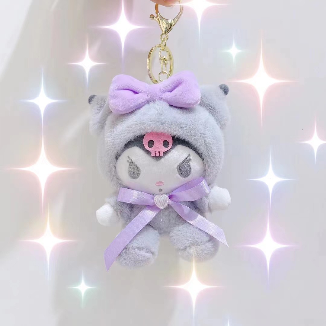 Japanese Sanri, Gul Fantasy Series Healing Star Kuromi Yuguretti Plush Toy Bookbag Hanger