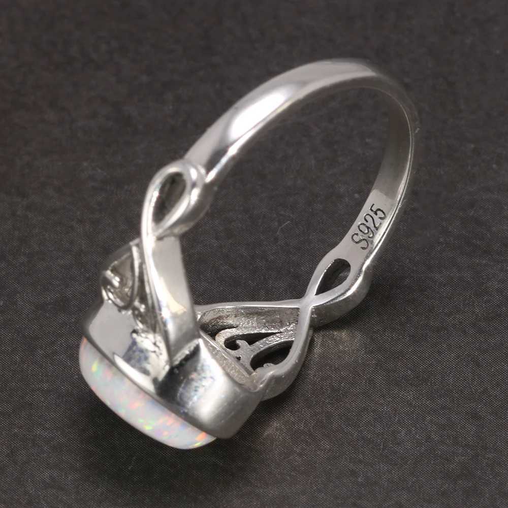 Pierścień Solitaire 10 mm opal i naturalny kamień Lapis 925 Srebrny wiktoriański styl Pierścień D240419