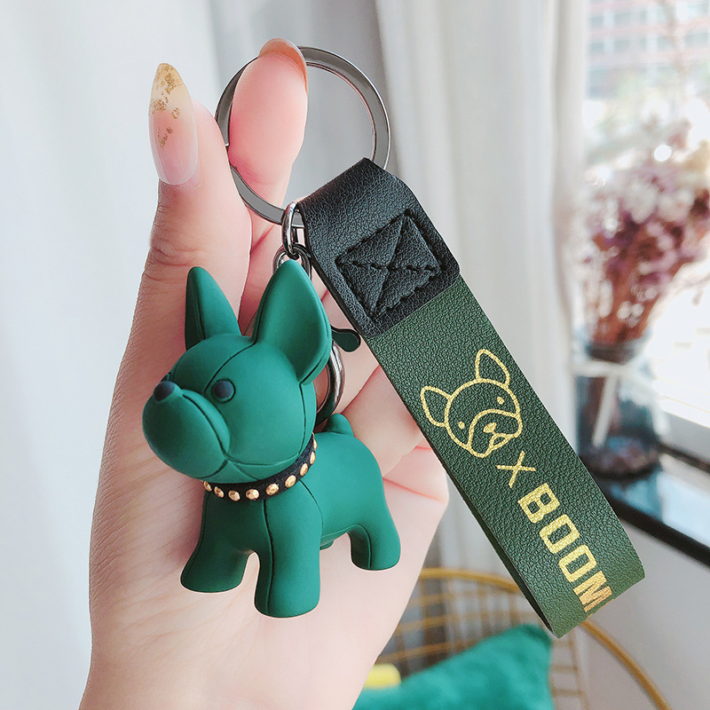 Keychains Designer Accessories Cortes de dessins dessinons Méthode de résine Dogie femme Keychain Couet Creative Delicate Bulldog Key Chain Couple Sackepack Key Pendant