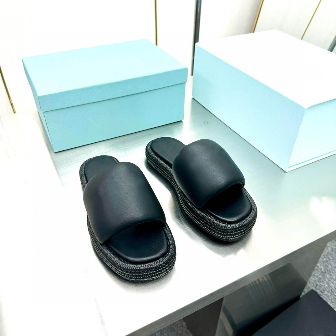 Damen Hanf gewebter Metallkette Sandalen Slipper Designer Mode Luxus elegant einfache Material Flat Schuhe