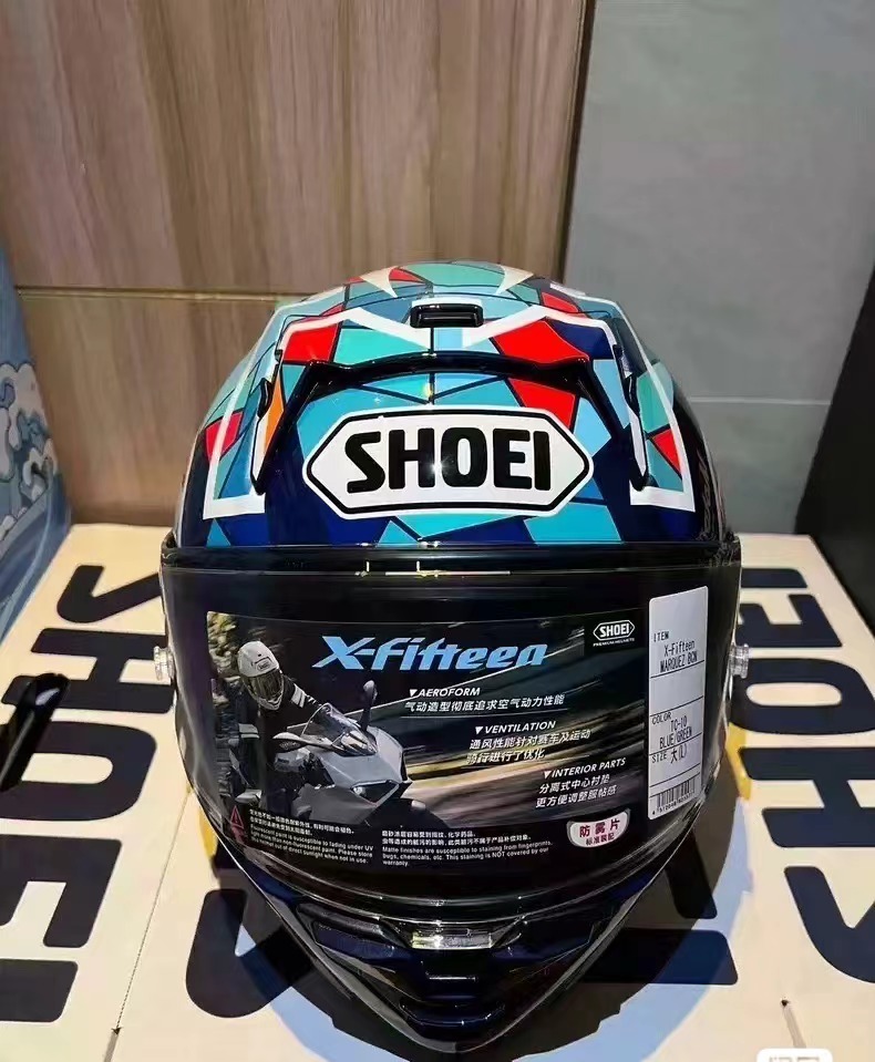 Full Face Shoei X15 X-FIFTEEN X-SPR PRO MM93 Marquez Barcelone Motorcycle Casque Anti-Fog Visor Homme Riding Car Motocross Racing Motorbike Casque