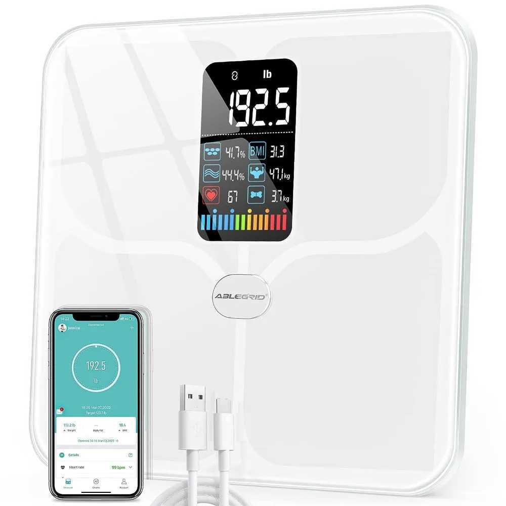 Escalas de peso corporal escala digital de banheiro inteligente para peso corporal grande tela LCD Tela 16 métricas de composição corporal BMI 240419