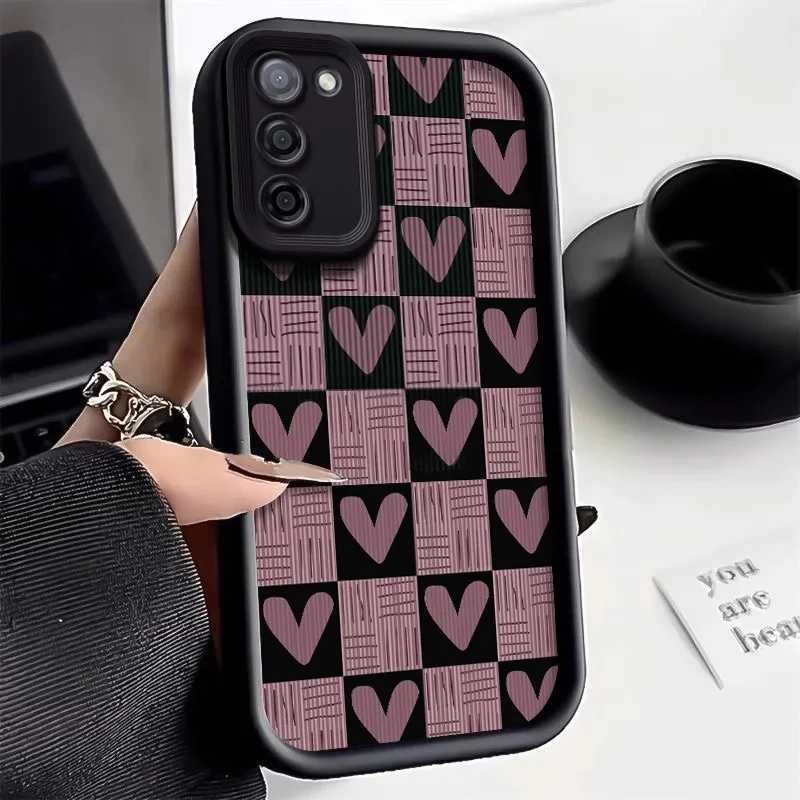 Cell Phone Cases Cute love couple protective case suitable for Samsung Galaxy S24 S23 S22 S21 Ultra A52 A53 FE A54 A15 A55 A13 A14 A34 covers J240418