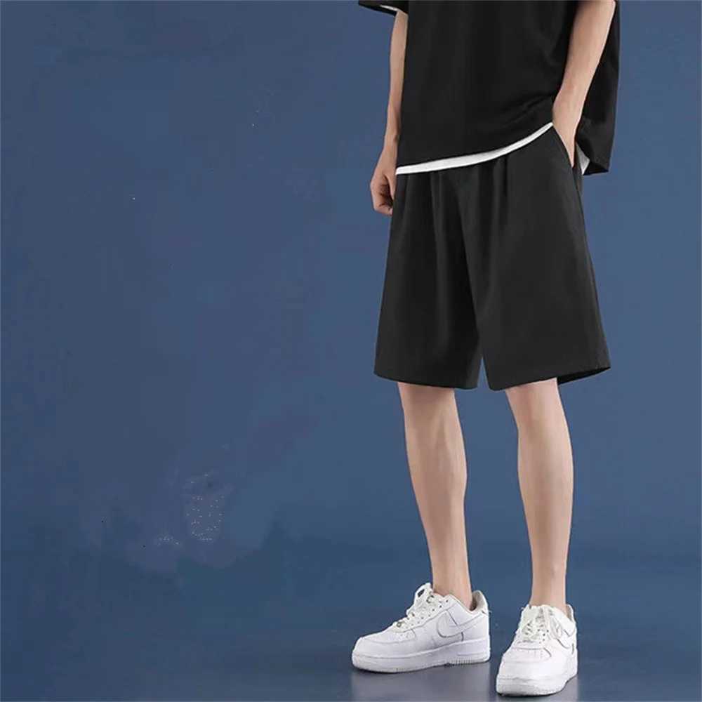 Men's Shorts Ice Silk Pants MenS Shorts Plus Size Thin Quarter Pants Quick Drying Pants Male Casual Sport Gym Mesh Breathable Shorts 240419 240419