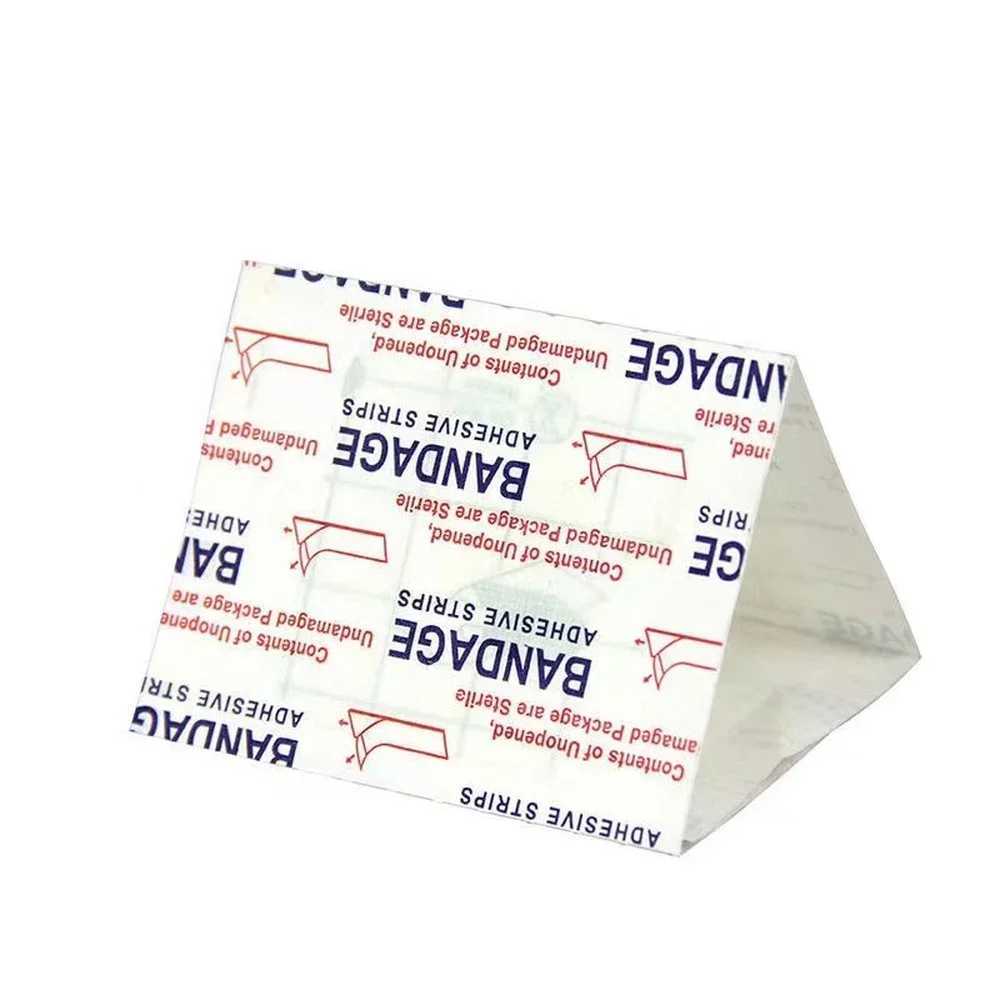 First Aid Supply / Set Kits de premiers soins en forme de carré Bandonnée médicale Patch Aide en plâtre Plâtre étanche PU Bandages adhésifs 38 * 38 mm D240419