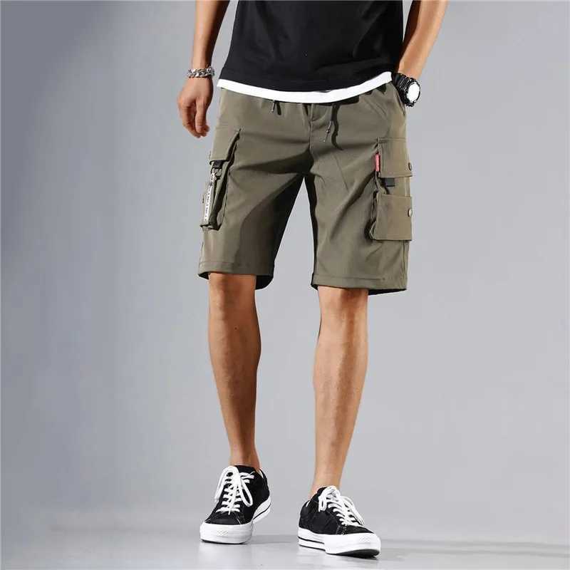 Men's Shorts Male Cargo Pants Knee Shorts Classic Summer Shorts Multiple Pockets Large Size Cotton Half Pants Khaki Grey Shorts 240419 240419