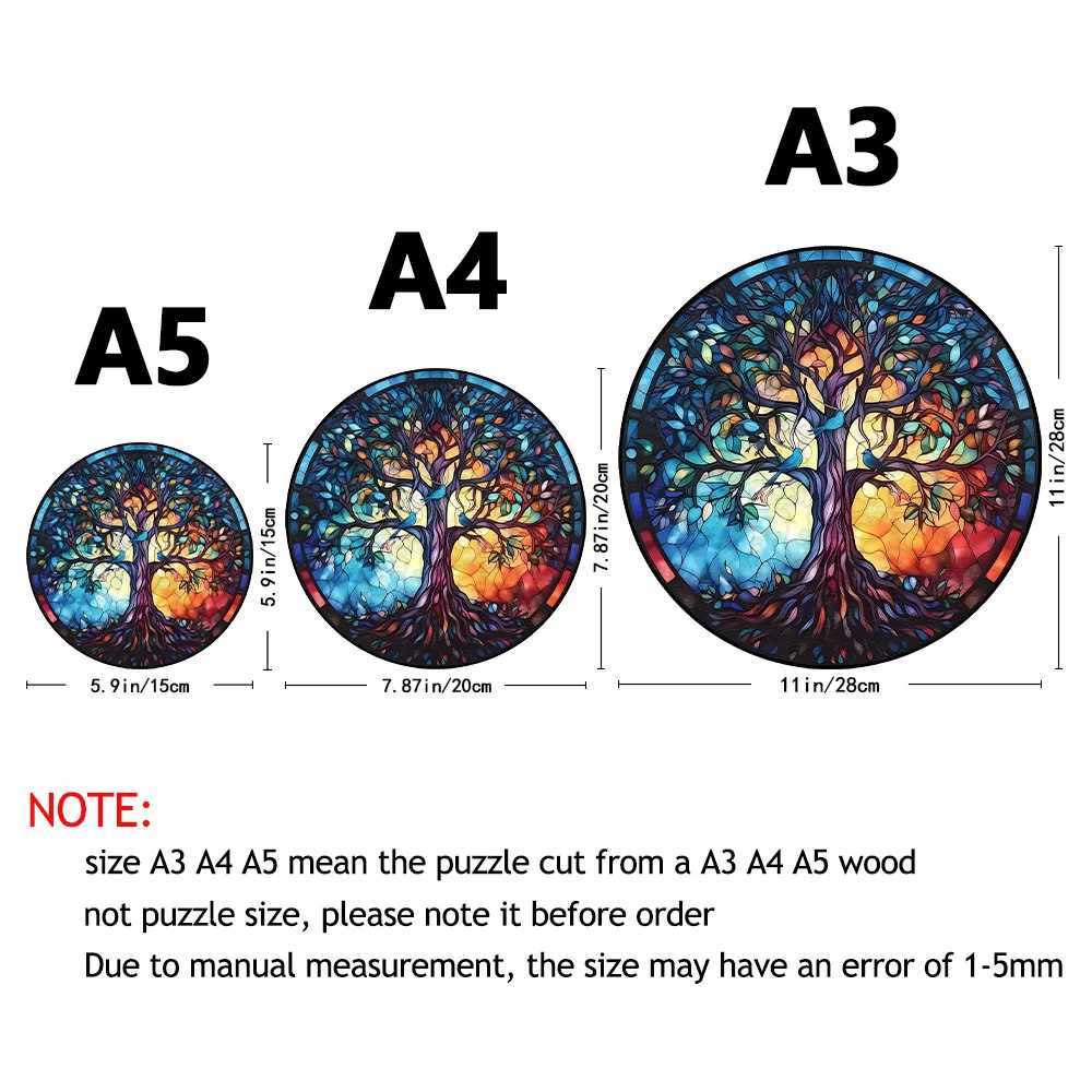 Puzzles 3d Puzzles de madeira Puzzle Tree of Life Puzzle de alta qualidade com formas únicas O melhor presente para adultos Família Puzzle Family Gathering 240419