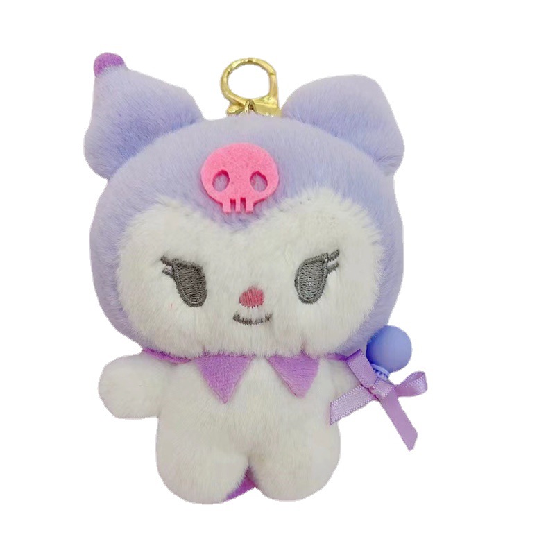 New Japanese lollipop series Sanli, gull plush toy pendant cute Kuromi Yugui doll keychain