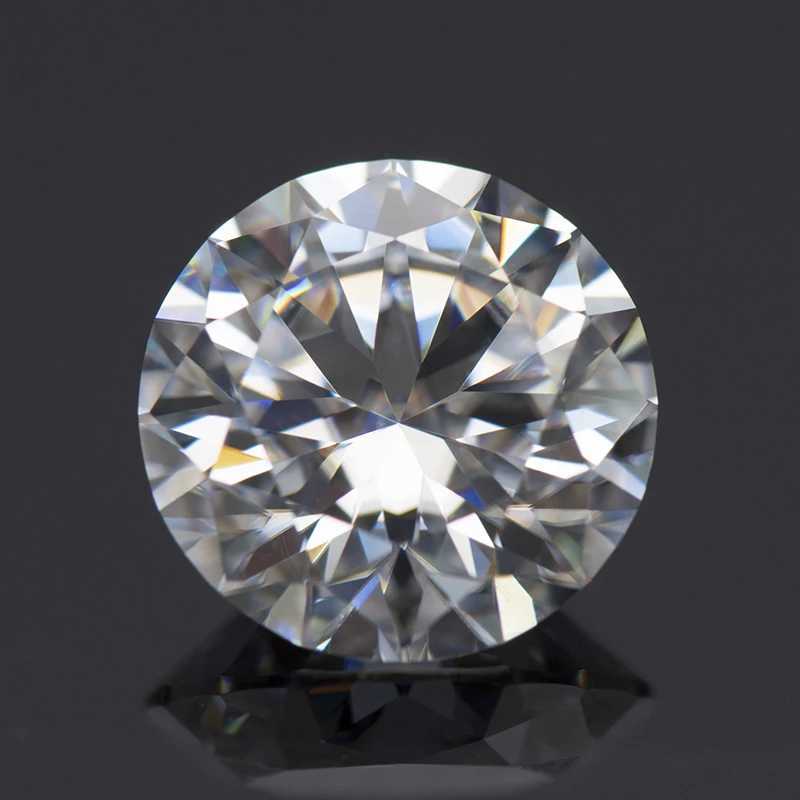 Anelli di nozze Moissanite in pietra rotonda taglio d colore VVS1 1.0ct-8.0ct Diamante coltivato la laboratorio la produzione di gioielli orecchini ad anello di fidanzamento con report Gra 240419